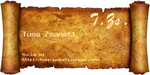 Tuss Zsanett névjegykártya