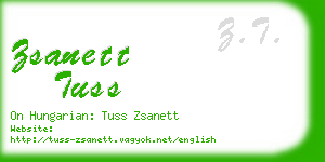 zsanett tuss business card